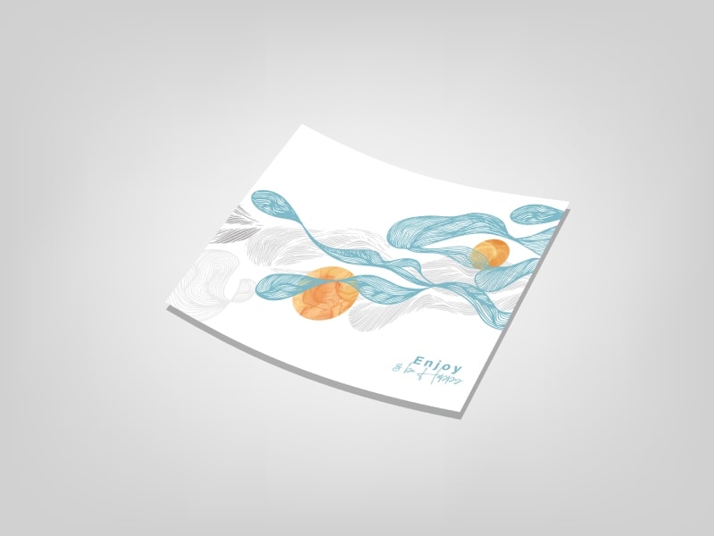 چاپ زیر بشقابی(زیر سینی) تحریر 80 گرم چهار رنگ